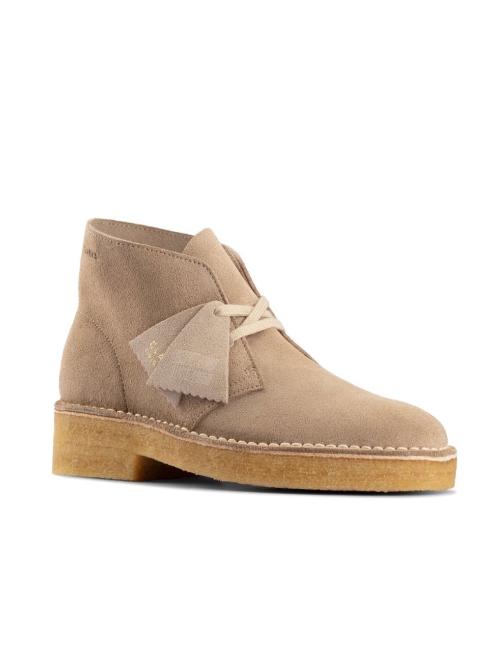NWT Clarks Desert sand suede boot size 9